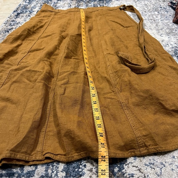 Zara Taupe Brown Pareo Wrap Belted MIDI Skirt Size XS - Picture 12 of 12